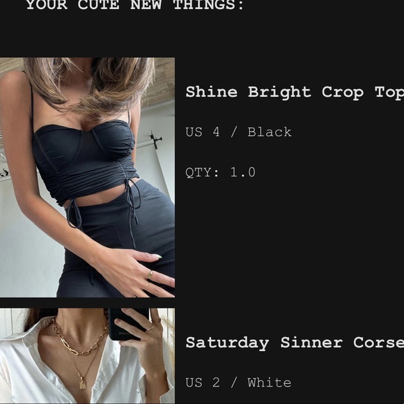 Princess Polly shine bright crop top - Picture 3 of 3